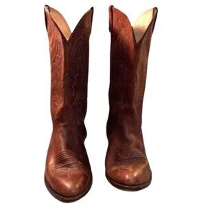Dan Post Size 13 D Men’s Western Cowboy Leather Boots Brown Pointed Toes